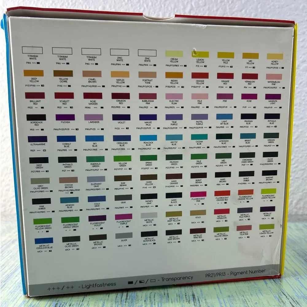 MEEDEN Heavy Body Acrylic Paint Set 100 Colors 12ml Tubes Craft Art Supplies